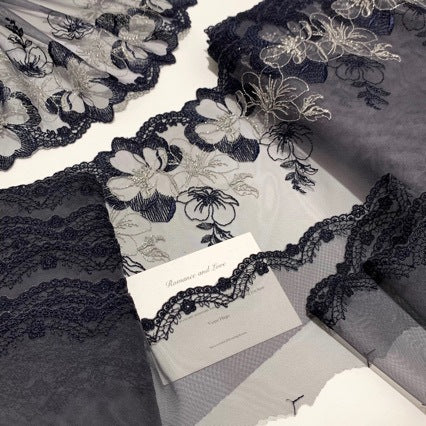 FREEDOMBEAUTY | Spot heavy industry smudge printing bright embroidery mesh lace accessories decoration DIY clothing fabric