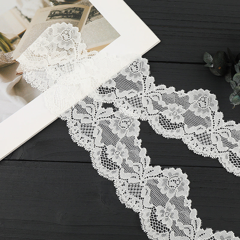 FREEDOMBEAUTY | [stretch] 7cm lace lace, nylon silk unilateral elastic lace edge, wedding dress lace accessories, spot