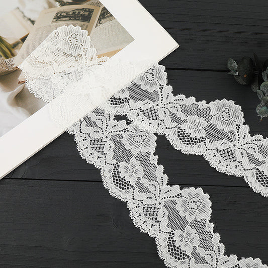 FREEDOMBEAUTY | [stretch] 7cm lace lace, nylon silk unilateral elastic lace edge, wedding dress lace accessories, spot