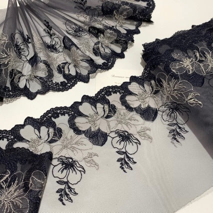 FREEDOMBEAUTY | Spot heavy industry smudge printing bright embroidery mesh lace accessories decoration DIY clothing fabric