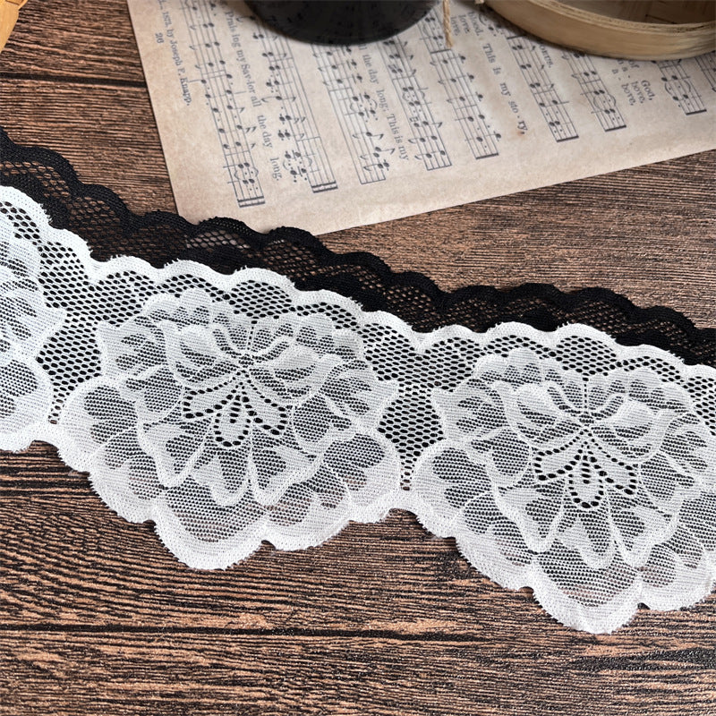 FREEDOMBEAUTY | Factory direct sales, spot fast hair French single flower hollow 9CM eyelash lace accessories DIY handmade