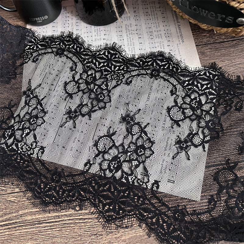 FREEDOMBEAUTY | Factory direct sales, spot triangular edge 26cm eyelash lace fabric, French retro handmade DIY tablecloth