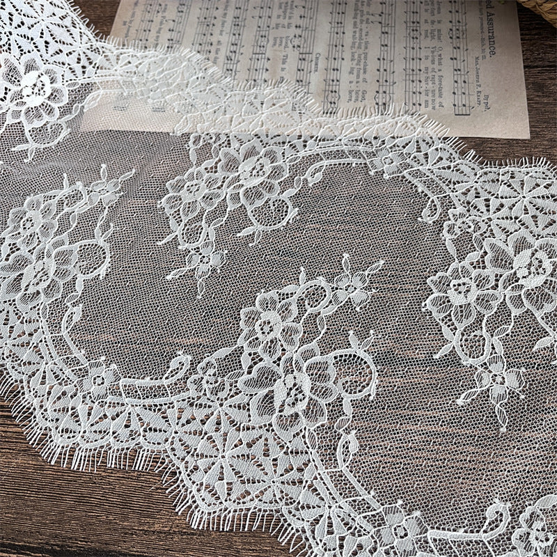 FREEDOMBEAUTY | Factory direct sales, spot triangular edge 26cm eyelash lace fabric, French retro handmade DIY tablecloth