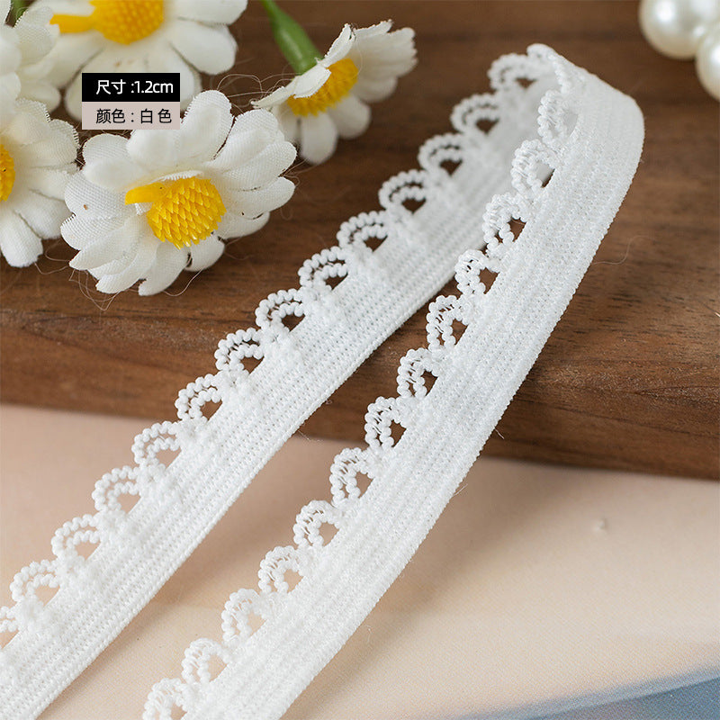 FREEDOMBEAUTY | Factory direct 1.2CM nylon semi-round broken bud elastic elastic band, women's underwear elastic edge bud band