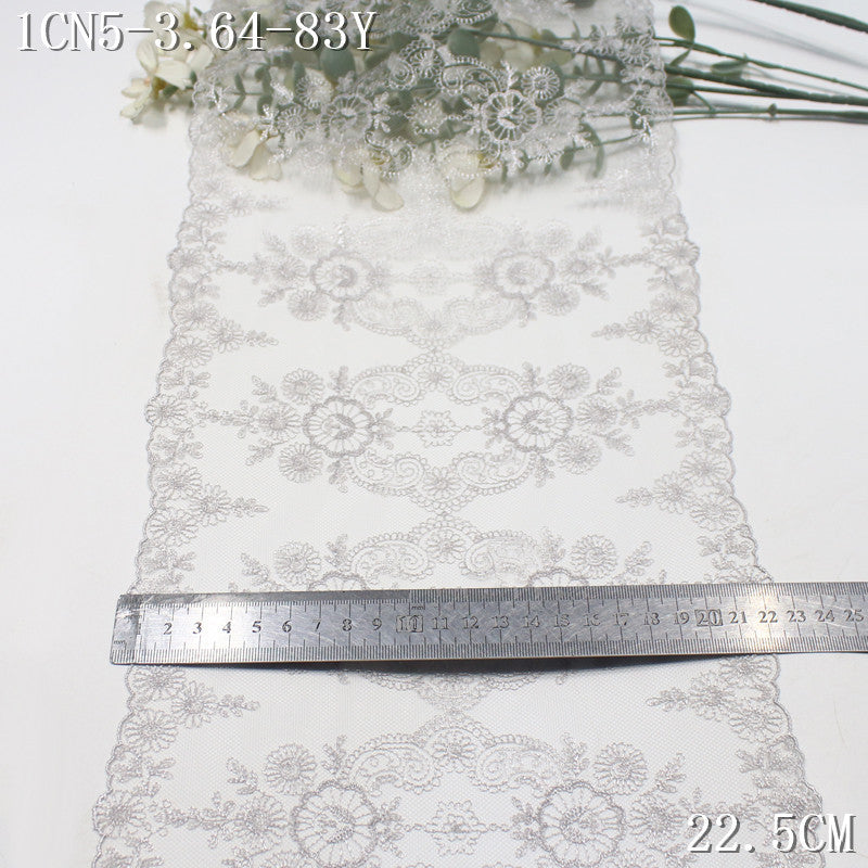 FREEDOMBEAUTY | Three-color mesh embroidery lace arrangement classical style pattern, handmade jewelry home lace accessories
