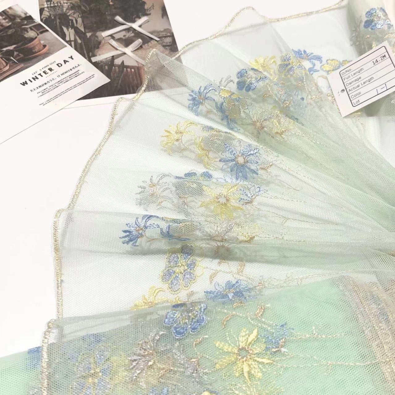 FREEDOMBEAUTY | Spot retro court style middle embroidery embroidery mesh lace lace accessories decorative design DIY
