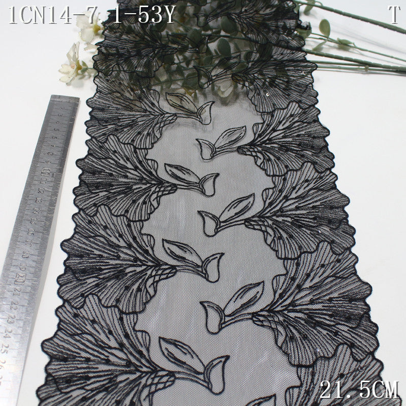 FREEDOMBEAUTY |  Haute Superior Black Sequined Seagrass Mesh Embroidery Lace, Fashion Dress Accessories DIY Lace Accessories