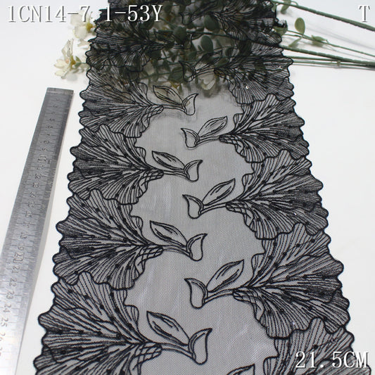 FREEDOMBEAUTY |  Haute Superior Black Sequined Seagrass Mesh Embroidery Lace, Fashion Dress Accessories DIY Lace Accessories