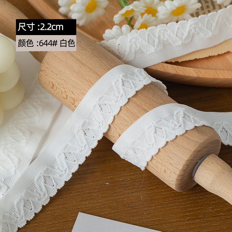 FREEDOMBEAUTY | Factory direct 1.1/1. 5/2.2 CM white spot, high elastic fine elastic underwear belt trousers edge