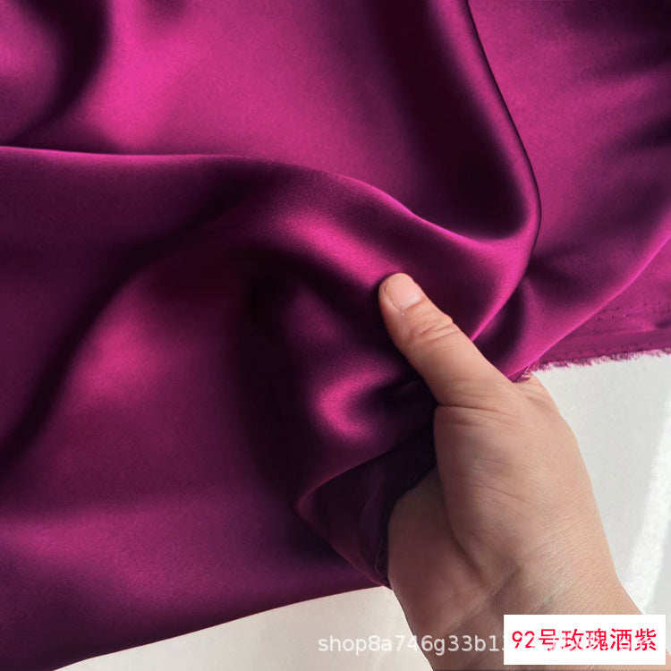 FREEDOMBEAUTY | 114 m width 16 mmi silk plain crepe satin clothing fabric 100 mulberry silk dress hair band eye mask fabric multi-color