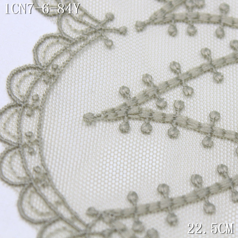 FREEDOMBEAUTY | 's simple grass single-wave light mesh embroidery lace, Mori clothing skirt hair accessories lace accessories