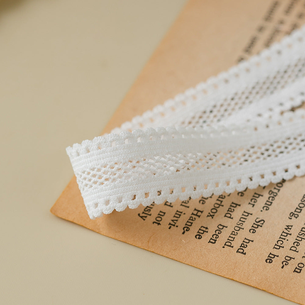 FREEDOMBEAUTY | Factory Direct 1.8CM Elastic Mesh Elastic Band White Spot, Women's Skirt Nylon Lace Elastic Band