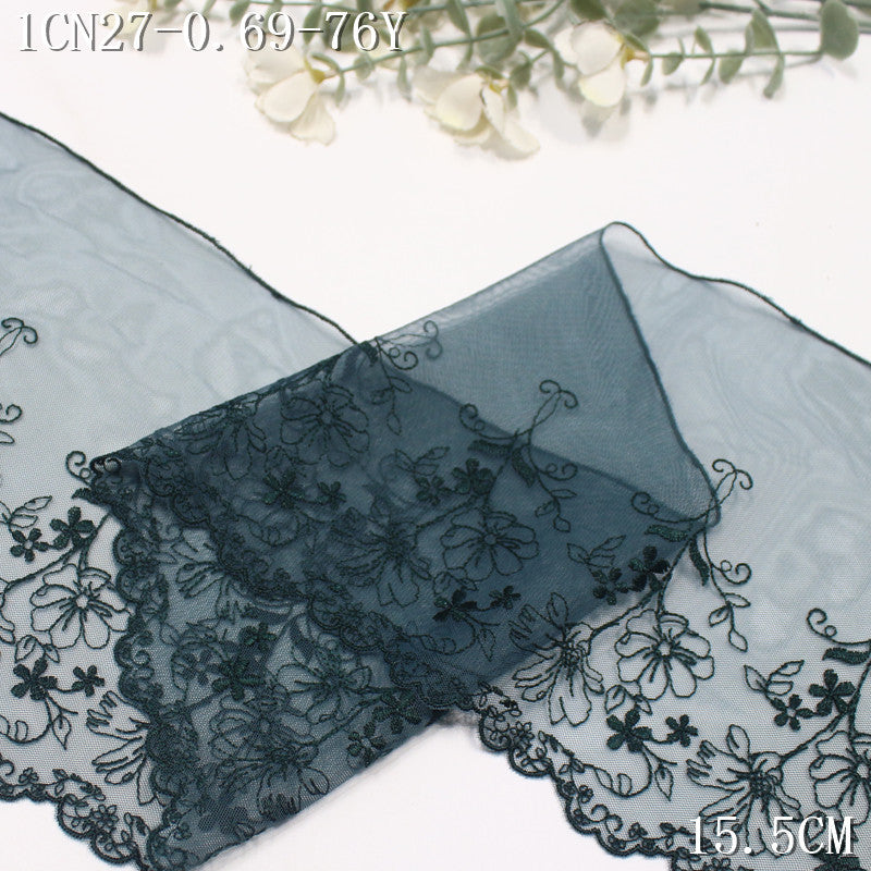 FREEDOMBEAUTY | [1Pack] Multi-color light mesh embroidery lace fresh and exquisite small flower cluster 20.5cm Mori clothing lace accessories