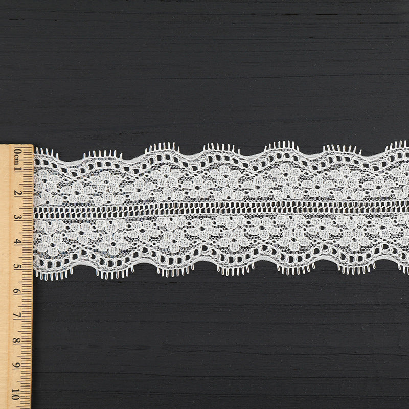 FREEDOMBEAUTY | [stretch] 5.5cm white lace, non-elastic nylon lace, home textile Lolita lace accessories