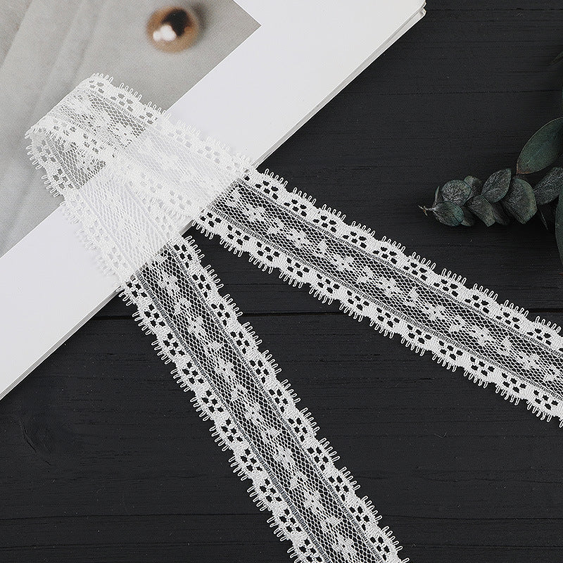 FREEDOMBEAUTY | [no- stretch] 2cm bilateral lace, nylon silk elastic lace edge, Lolita skirt lace accessories, in stock