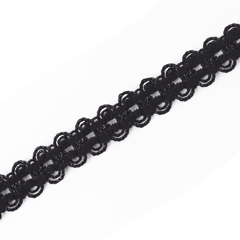 FREEDOMBEAUTY | Manufacturer supplies 1.3cm knitted white and black double bud belt, micro-elastic rope belt, clothing decorative elastic belt