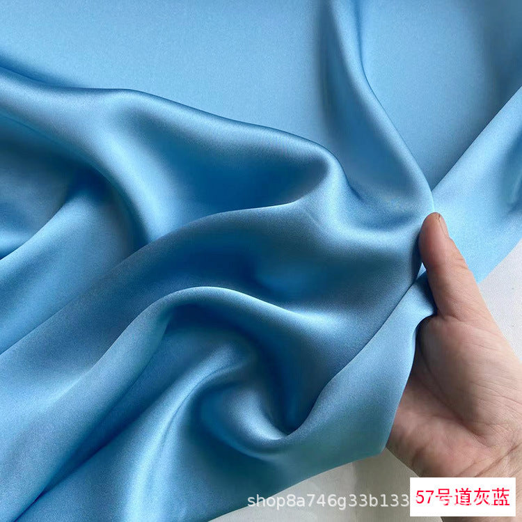 FREEDOMBEAUTY | 114 m width 16 mmi silk plain crepe satin clothing fabric 100 mulberry silk dress hair band eye mask fabric multi-color