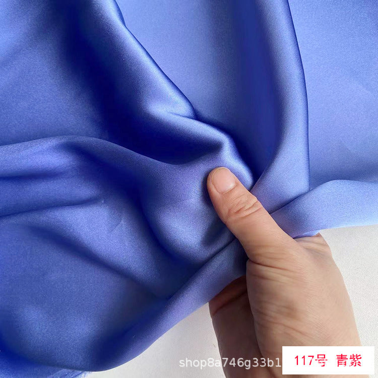 FREEDOMBEAUTY | 114 m width 16 mmi silk plain crepe satin clothing fabric 100 mulberry silk dress hair band eye mask fabric multi-color