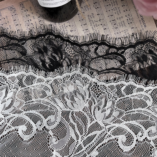 FREEDOMBEAUTY | Factory direct sales, spot fast hair French elegant 35CM eyelash lace lace fabric, handmade DIY tablecloth