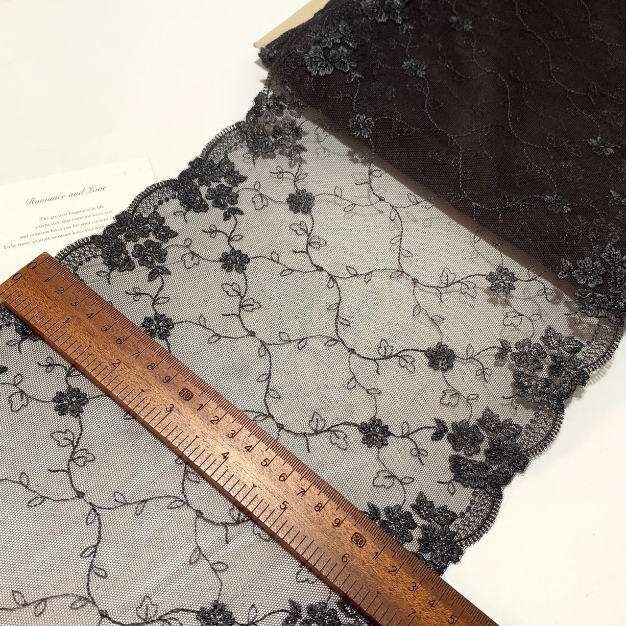 FREEDOMBEAUTY | Spot black and gray bilateral mesh embroidery lace accessories DIY design clothing fabric