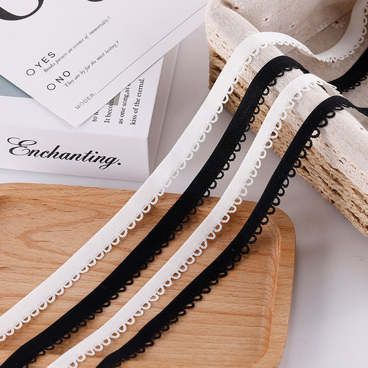 FREEDOMBEAUTY | Manufacturers supply 1.2CM/1.4CM broken teeth flat belt nylon knitted bud belt, elastic band for underwear trousers