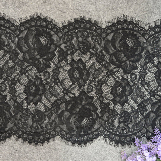 FREEDOMBEAUTY | 30cm eyelash lace, eyelash lace lace fabric, knitted lace underwear, eyelash lace lace