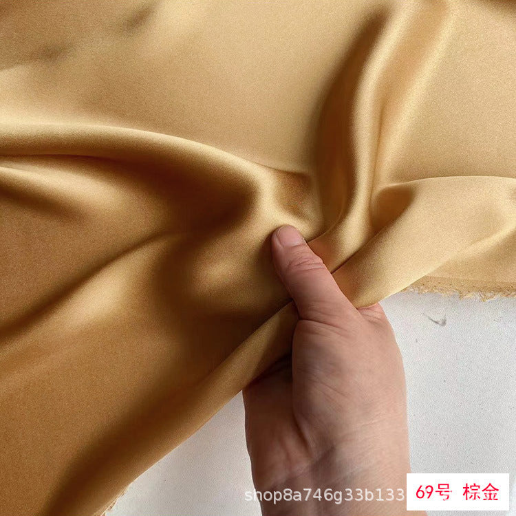 FREEDOMBEAUTY | 114 m width 16 mmi silk plain crepe satin clothing fabric 100 mulberry silk dress hair band eye mask fabric multi-color