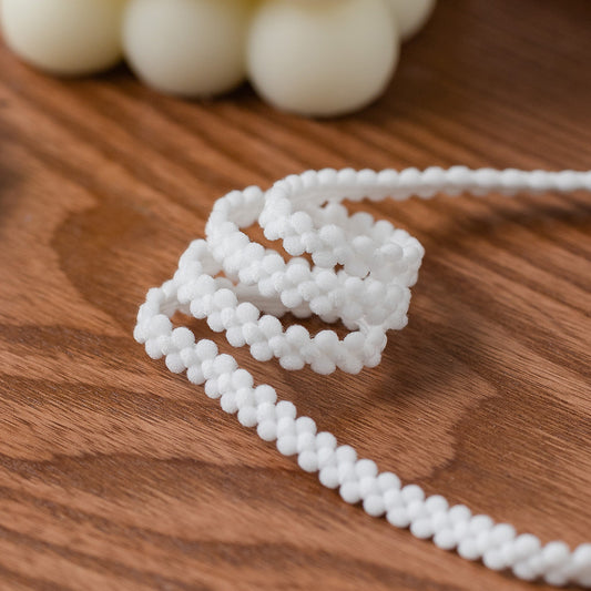 FREEDOMBEAUTY | Factory direct sales 0.6CM white spot hairball elastic band, sex underwear toy