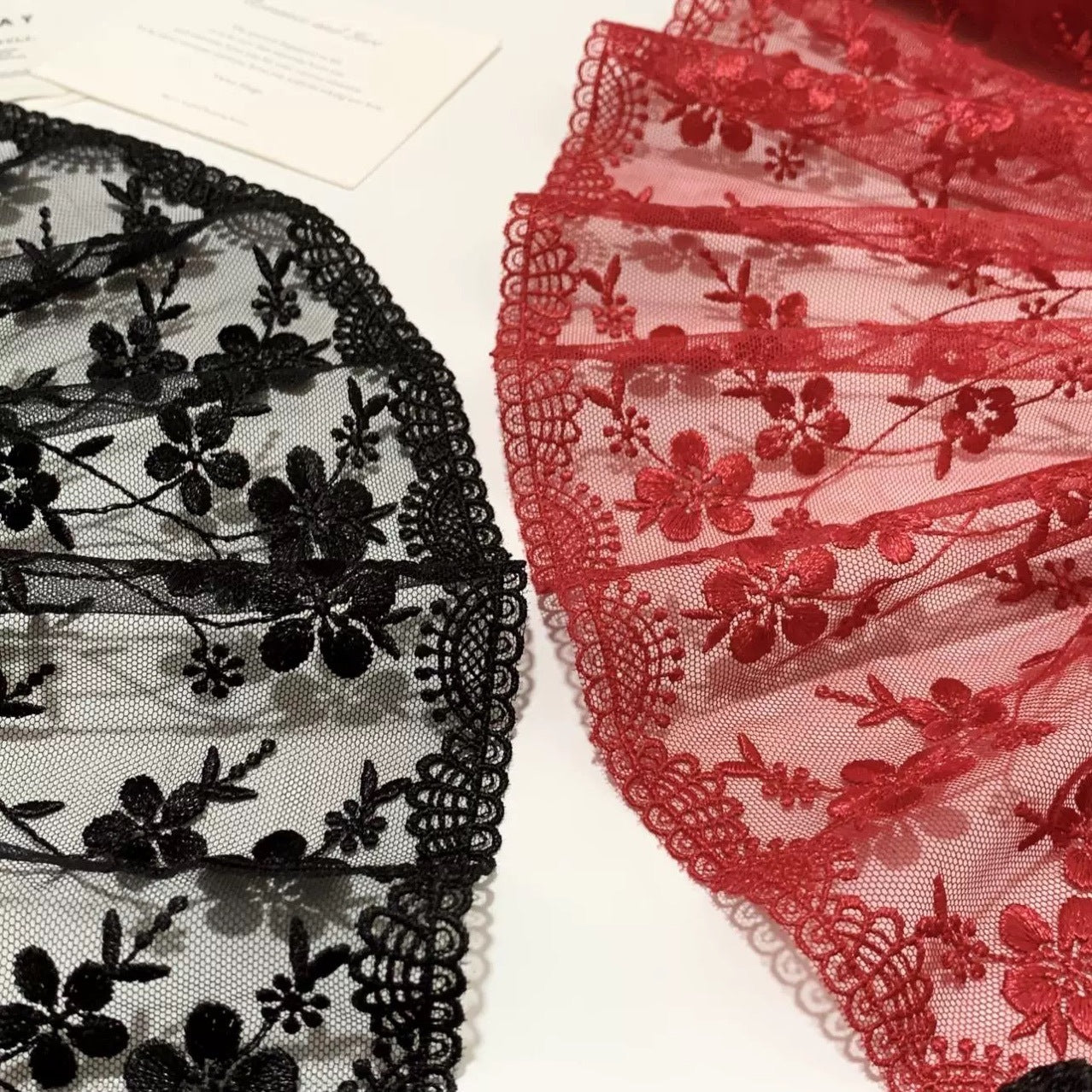 FREEDOMBEAUTY | Spot plum blossom embroidery mesh lace accessories decorative design DIY clothing fabric