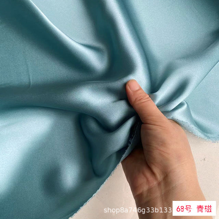FREEDOMBEAUTY | 114 m width 16 mmi silk plain crepe satin clothing fabric 100 mulberry silk dress hair band eye mask fabric multi-color