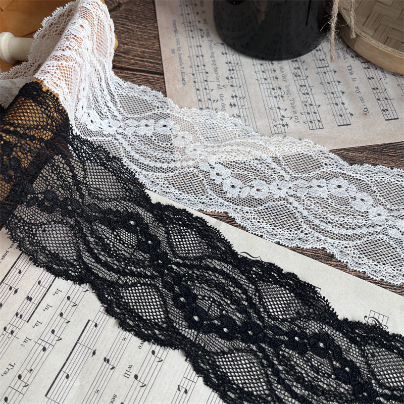FREEDOMBEAUTY | Factory direct sales, spot fast hair French elegant wavy pattern 7CM elastic lace lace accessories, handmade DIY