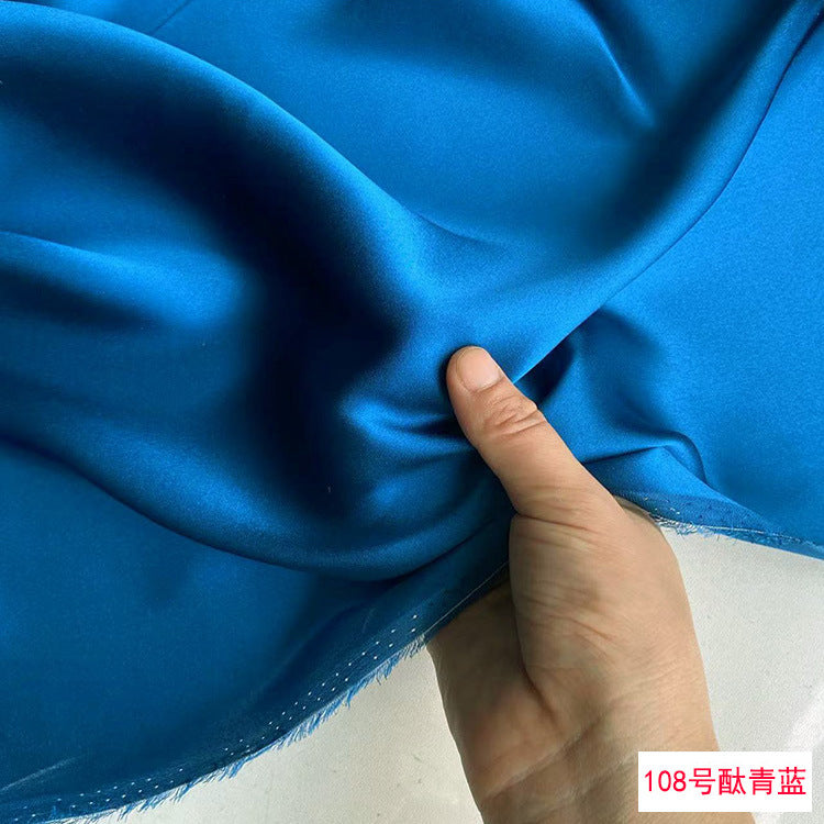 FREEDOMBEAUTY | 114 m width 16 mmi silk plain crepe satin clothing fabric 100 mulberry silk dress hair band eye mask fabric multi-color