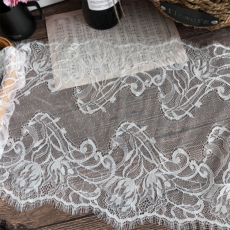 FREEDOMBEAUTY | Factory direct sales, spot fast hair French elegant 35CM eyelash lace lace fabric, handmade DIY tablecloth