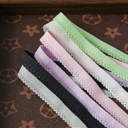 FREEDOMBEAUTY | Factory direct 1.2CM nylon elastic bud belt, color spot supply, women's underwear decorative elastic band
