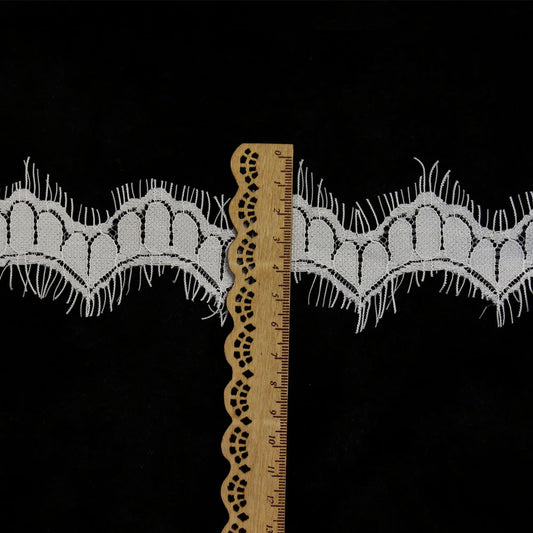 FREEDOMBEAUTY | Factory direct sales, spot 4.5cm wavy lace, eyelash lace, leather pants skirt accessories lace
