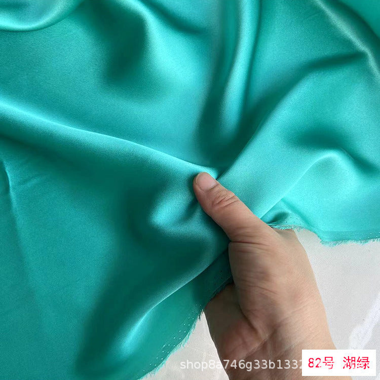 FREEDOMBEAUTY | 114 m width 16 mmi silk plain crepe satin clothing fabric 100 mulberry silk dress hair band eye mask fabric multi-color