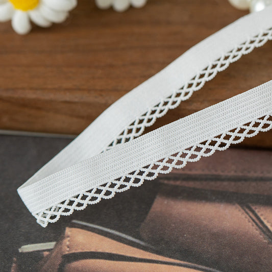 FREEDOMBEAUTY | Factory Direct 1.2CM Unilateral Mesh Nylon Elastic Elastic Band, Spot Supply, Underwear Embossing Mesh Belt