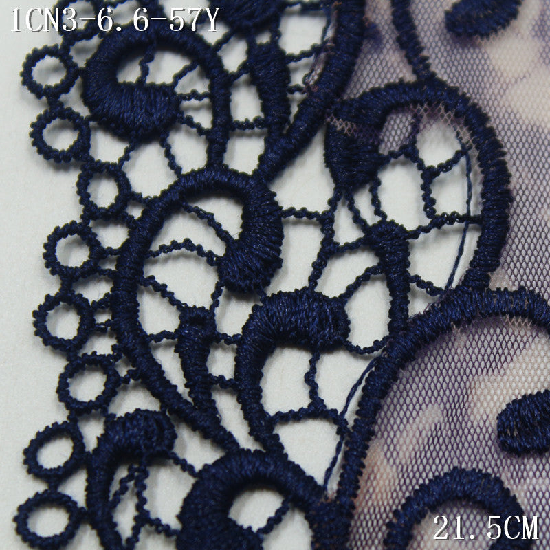 FREEDOMBEAUTY | [1Pack] Snake texture printing mesh yarn water-soluble embroidery lace 21.5cm clothing dressing lace accessories