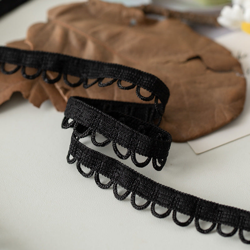 FREEDOMBEAUTY | Factory Direct 1.3CM White/Black Spot Elastic Rope Hole Elastic Band, Women's Clothing Children's Clothing Back Band Elastic