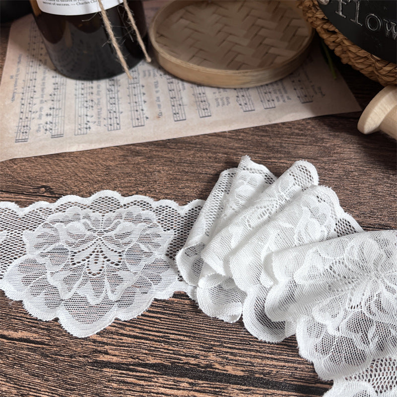FREEDOMBEAUTY | Factory direct sales, spot fast hair French single flower hollow 9CM eyelash lace accessories DIY handmade