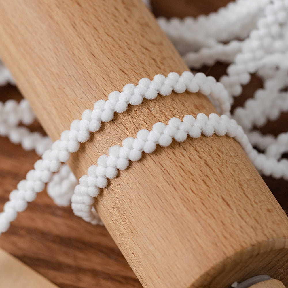 FREEDOMBEAUTY | Factory direct sales 0.6CM white spot hairball elastic band, sex underwear toy