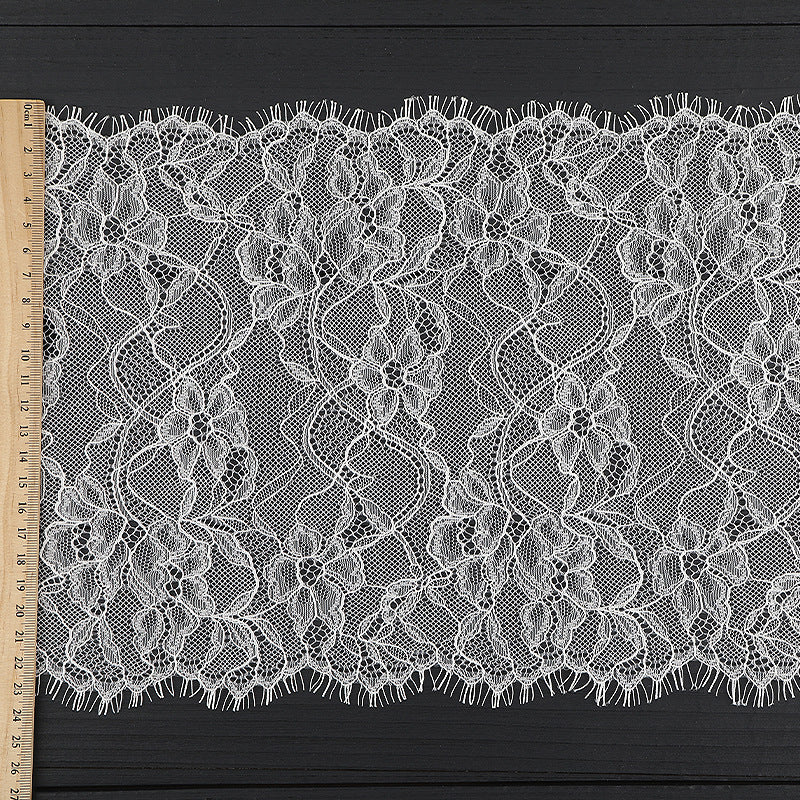 FREEDOMBEAUTY | [no- stretch] Non-elastic eyelash lace, nylon warp knitted lace, home textile clothing exquisite lace accessories in stock