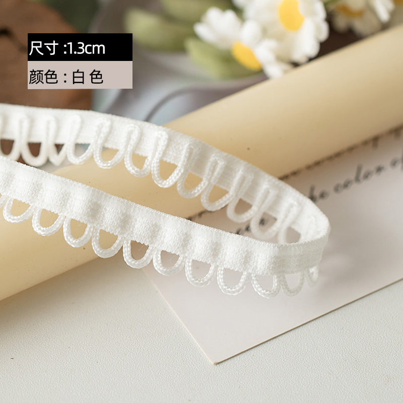 FREEDOMBEAUTY | Factory Direct 1.3CM White/Black Spot Elastic Rope Hole Elastic Band, Women's Clothing Children's Clothing Back Band Elastic