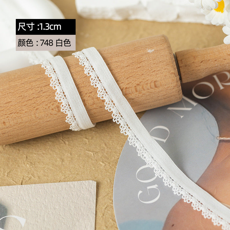 FREEDOMBEAUTY | Factory direct 1.0/1. 3CM elastic nylon bud belt black and white spot women's underwear pressing edge waist elastic