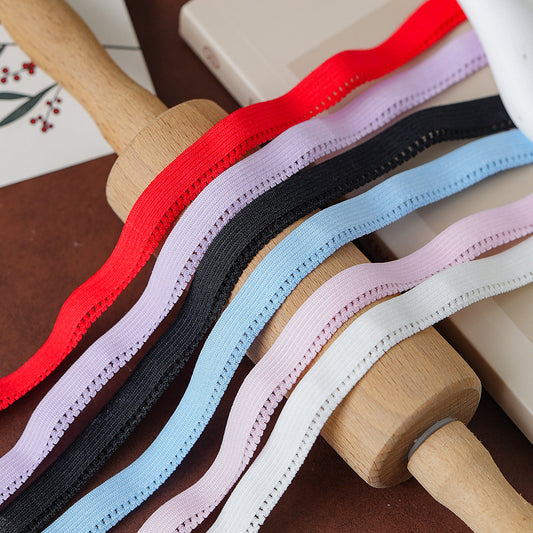FREEDOMBEAUTY | Factory direct 1.2CM nylon flower bud elastic webbing DIY children's underwear edge pressing elastic band