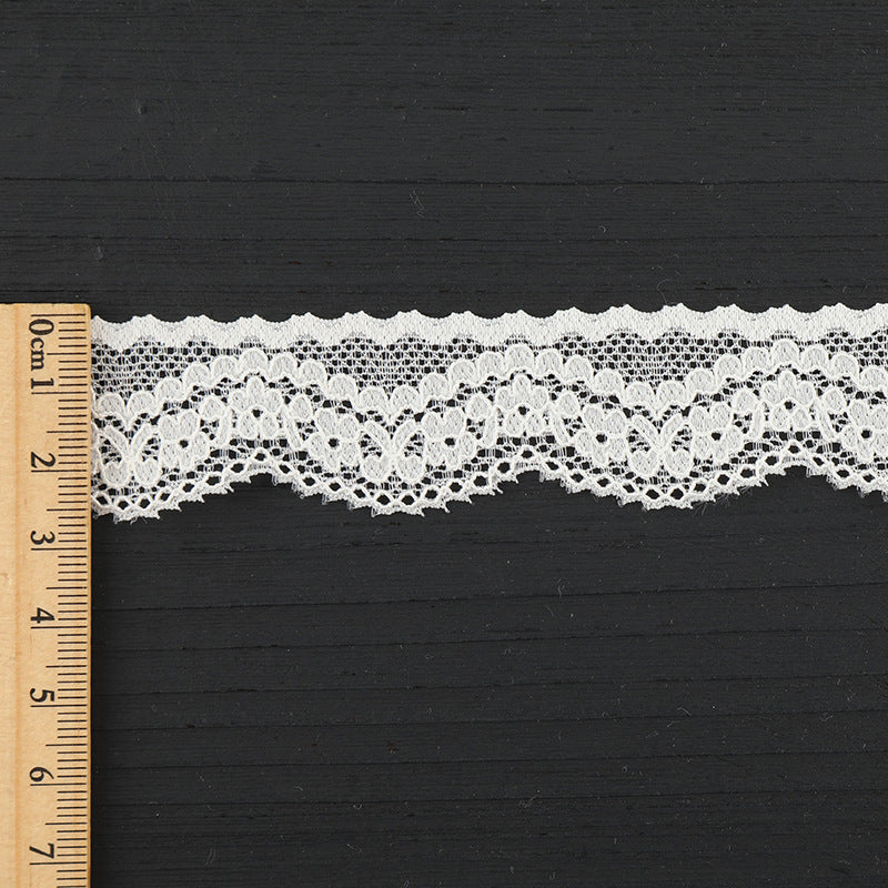 FREEDOMBEAUTY | [stretch] 2cm lace lace accessories, warp knitted elastic lace edge, home textile children's clothing lace lace accessories, factory spot
