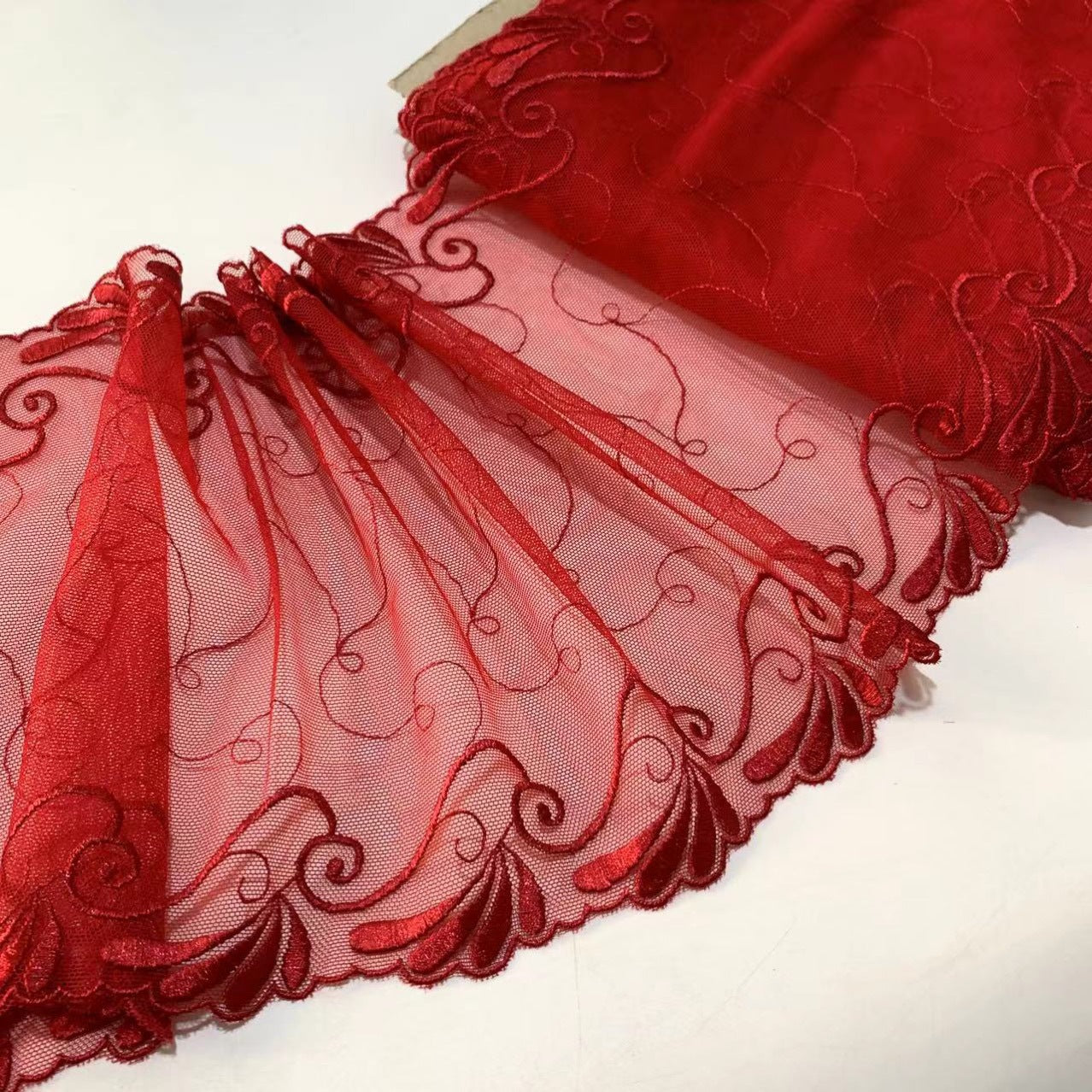 FREEDOMBEAUTY | Spot retro bilateral mesh embroidery lace accessories decorative design DIY fabric apparel