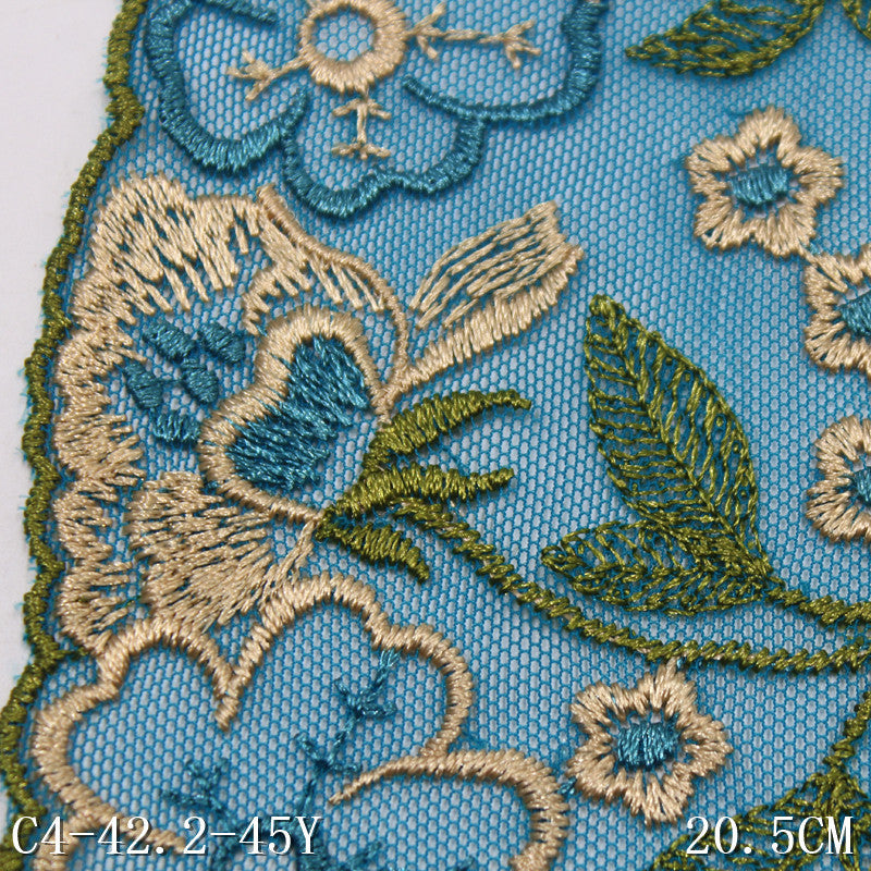 FREEDOMBEAUTY | Fresh and elegant flower soft mesh embroidery lace, garden clothing handmade lace accessories