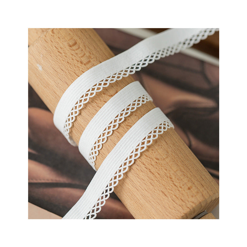 FREEDOMBEAUTY | Factory Direct 1.2CM Unilateral Mesh Nylon Elastic Elastic Band, Spot Supply, Underwear Embossing Mesh Belt