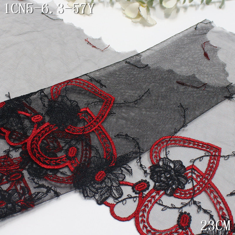 FREEDOMBEAUTY |  Gothic Vintage Love Rose Mesh Embroidery Lace, Sweet Cool Clothing Accessories Lace Lace Accessories